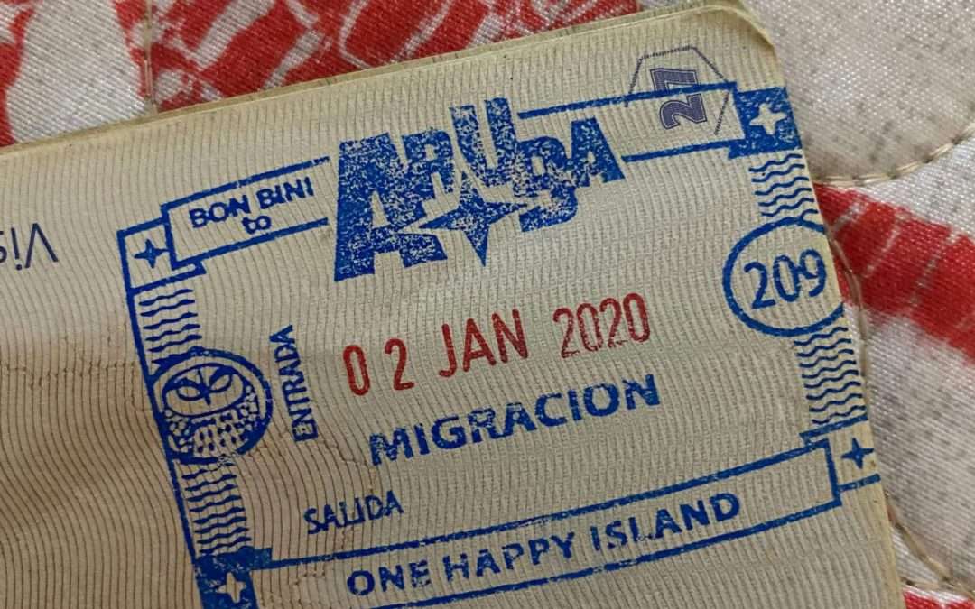 Aruba passport stamp