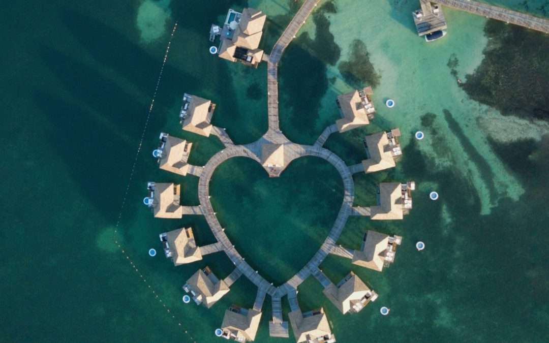 Heart shaped cabanas