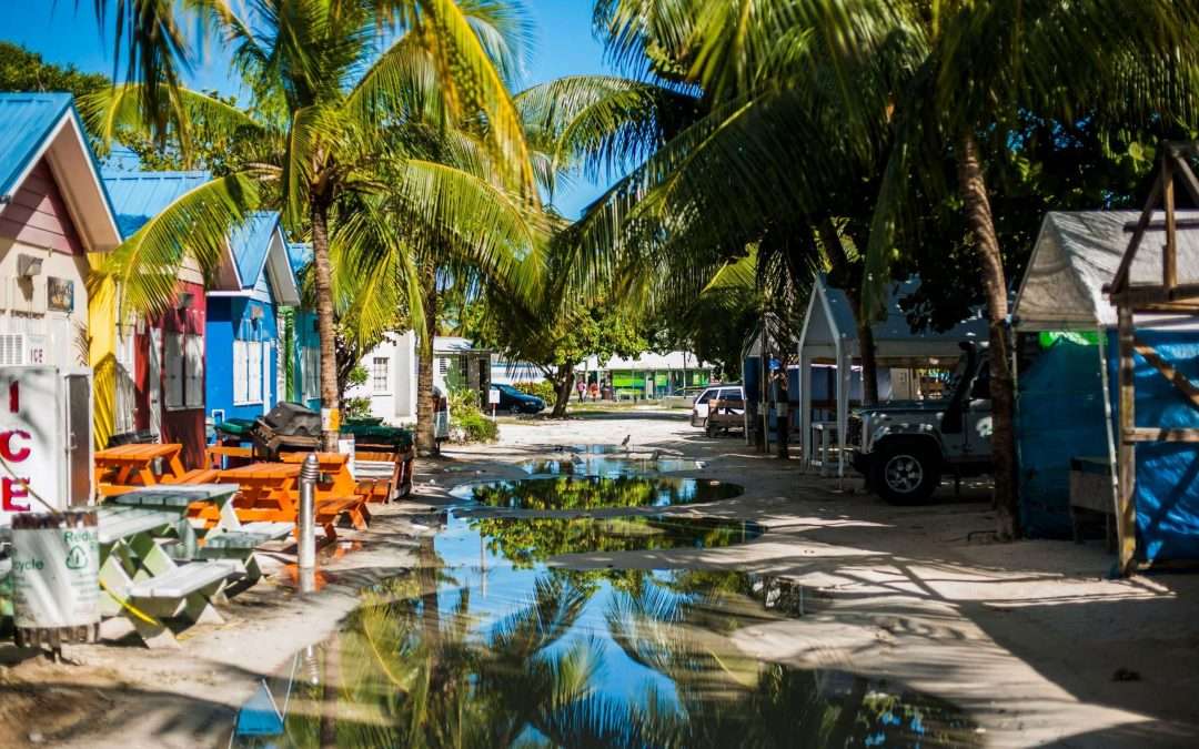 Local road in caribbean