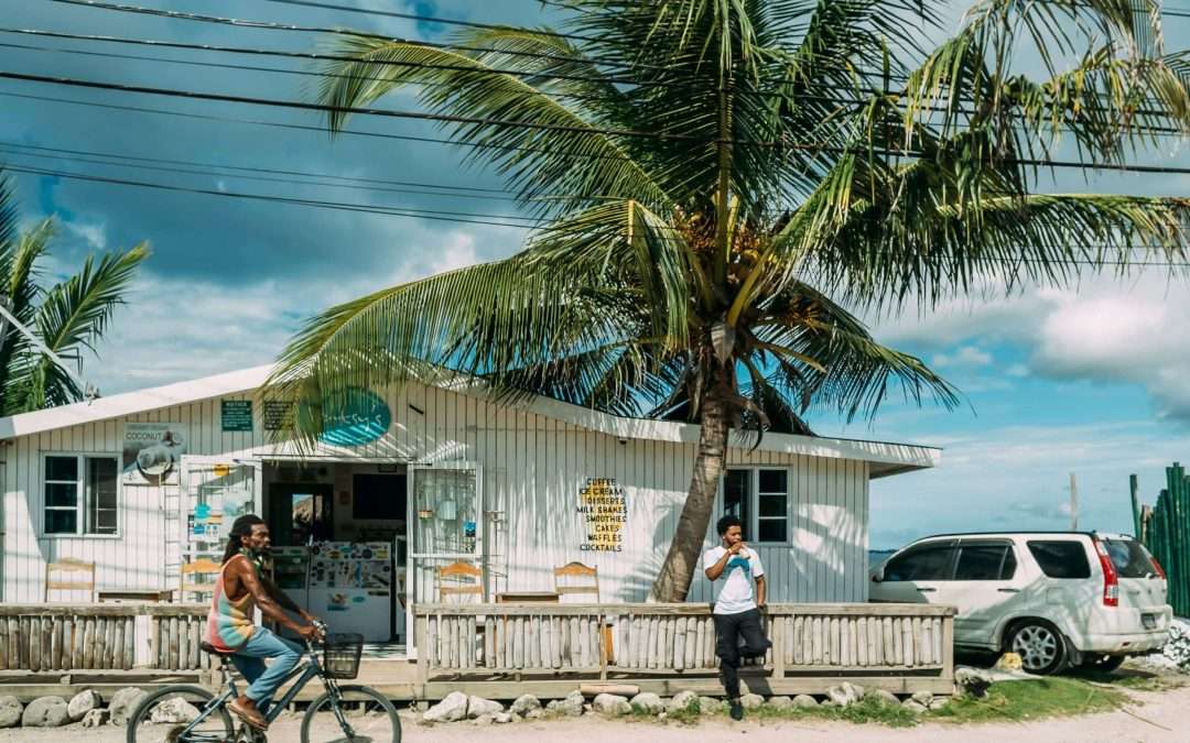 Locals near restaurant