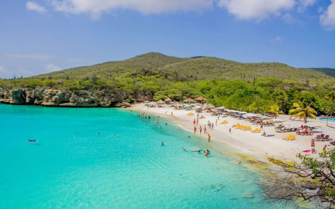 Packed beach