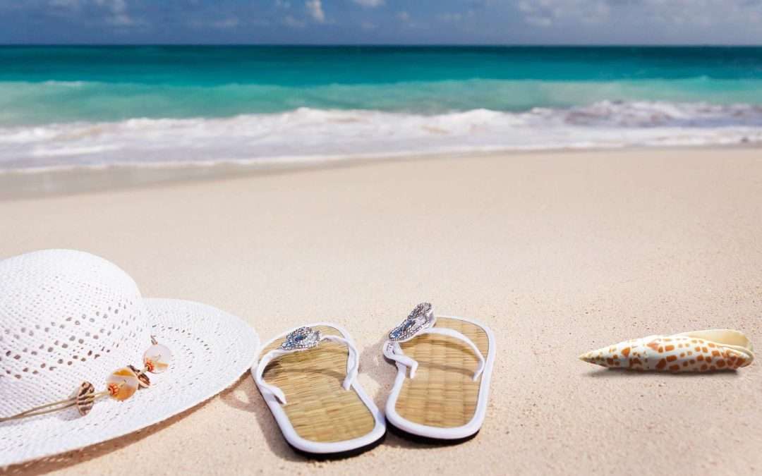Sandals on beach