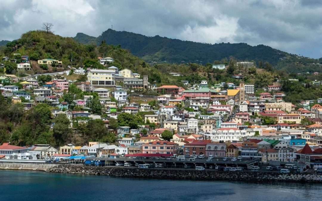 Town in the mountains near sea